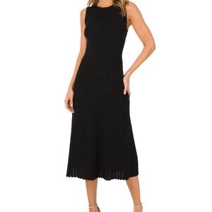 Ted Baker Sleeveless Round Neck Midi Dress Pointelle Rib detail XL (5) MSRP $169